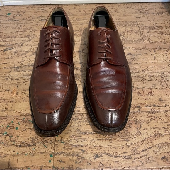 Mezlan Noci Brown Leather Split Toe Oxfords Sz 9 - Picture 2 of 6